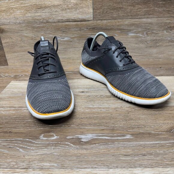 Cole Haan 2.Zerogrand Packable Gray Tweed Saddle-Knit Oxford Shoes Men's Size 10 - Picture 7 of 8